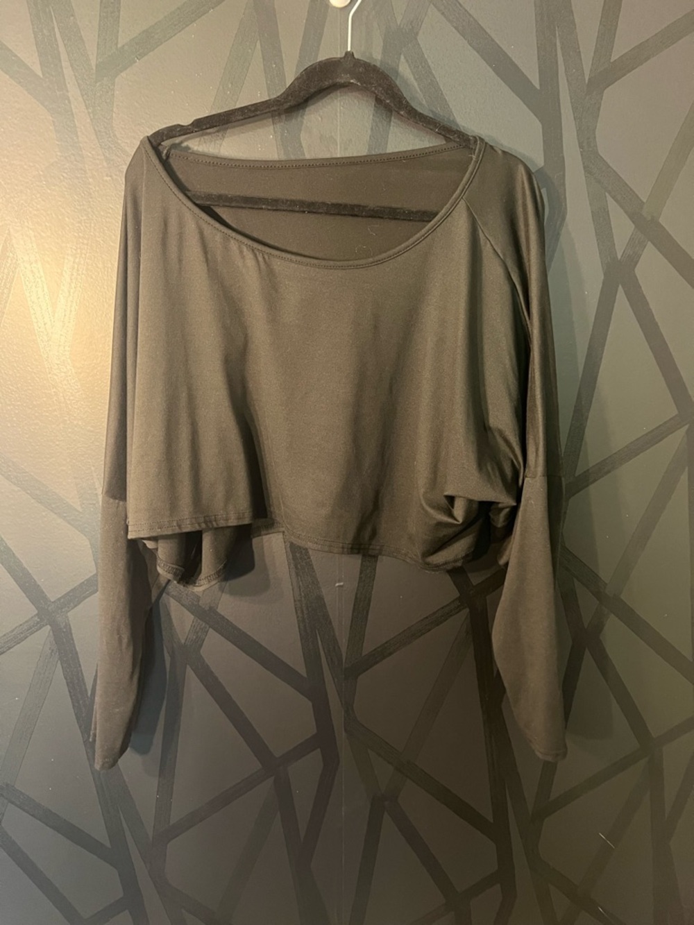 Long sleeve off the shoulder crop